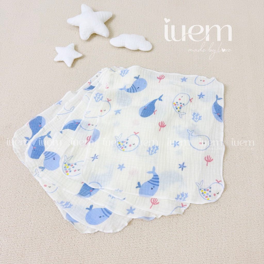 iuem Khăn Sữa Muslin 2 Lớp