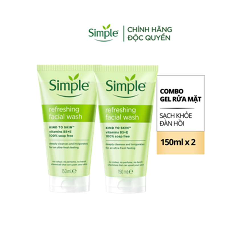 Combo Sữa Rửa Mặt Simple 150ml