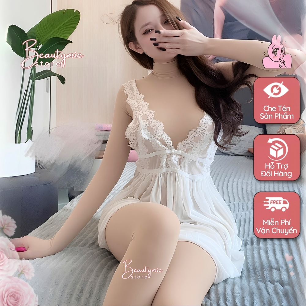 Váy Ngủ Ren Xuyên Thấu DN01