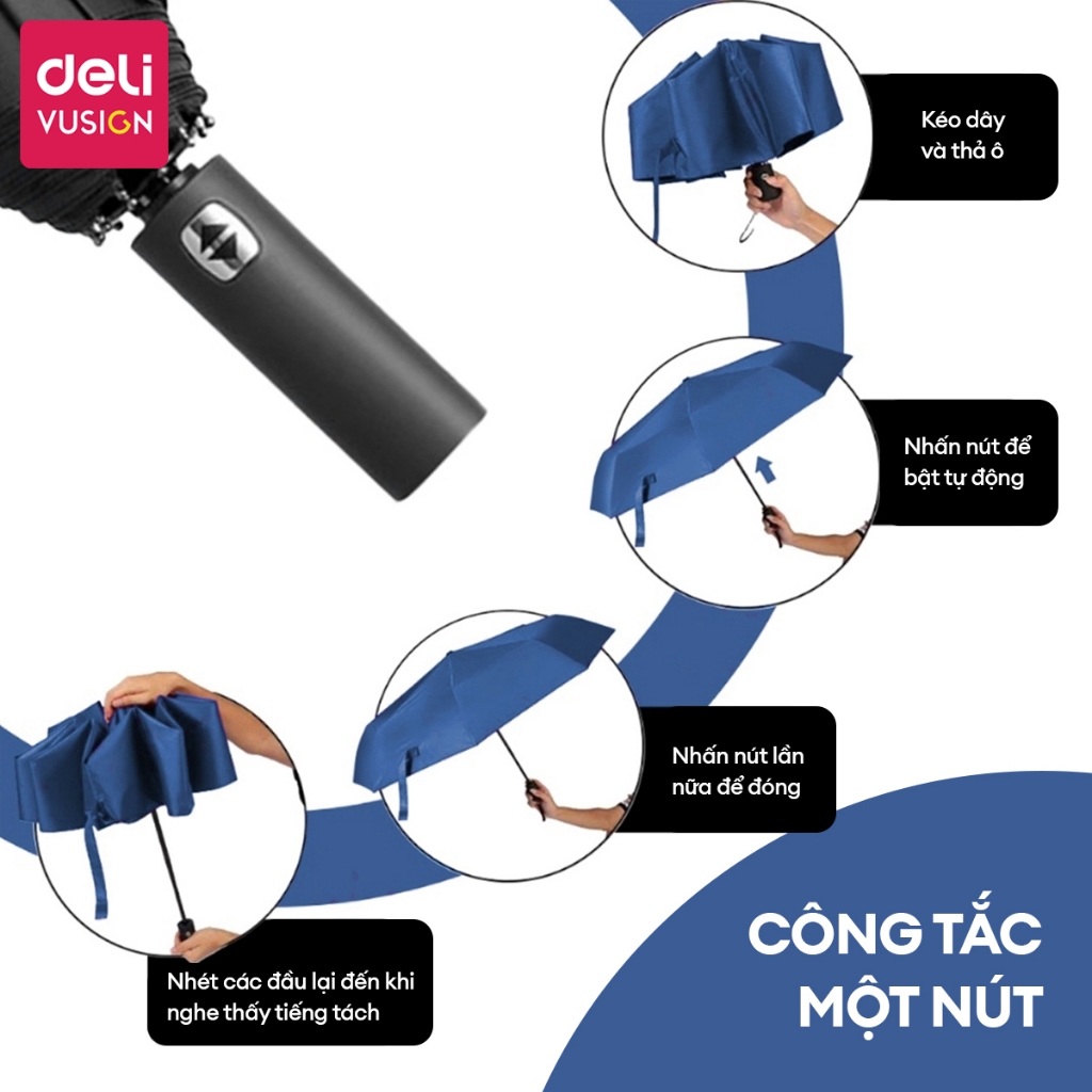 Ô Dù Tự Động Deli