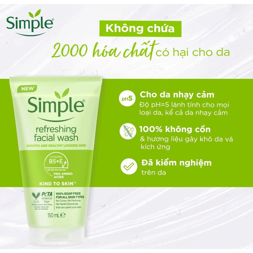 Combo Sữa Rửa Mặt Simple 150ml