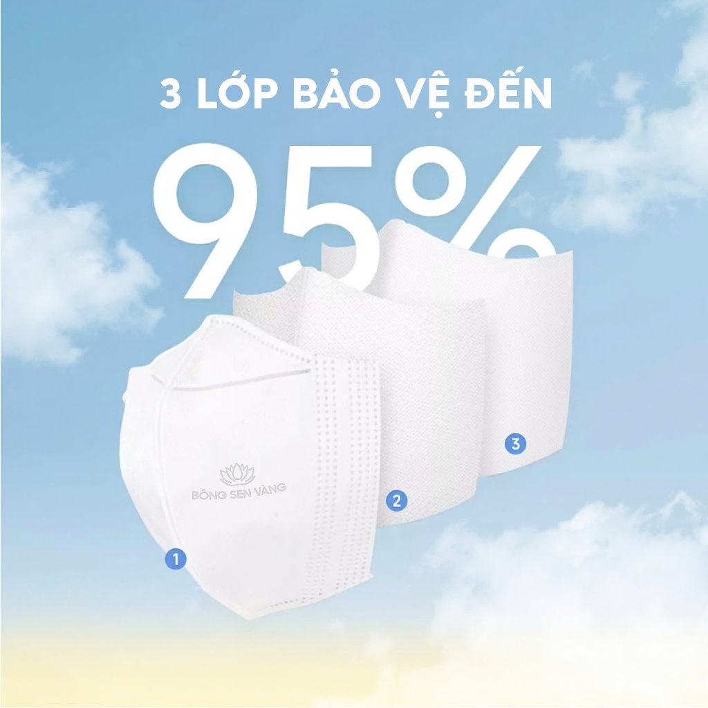 Khẩu Trang Bông Sen Vàng