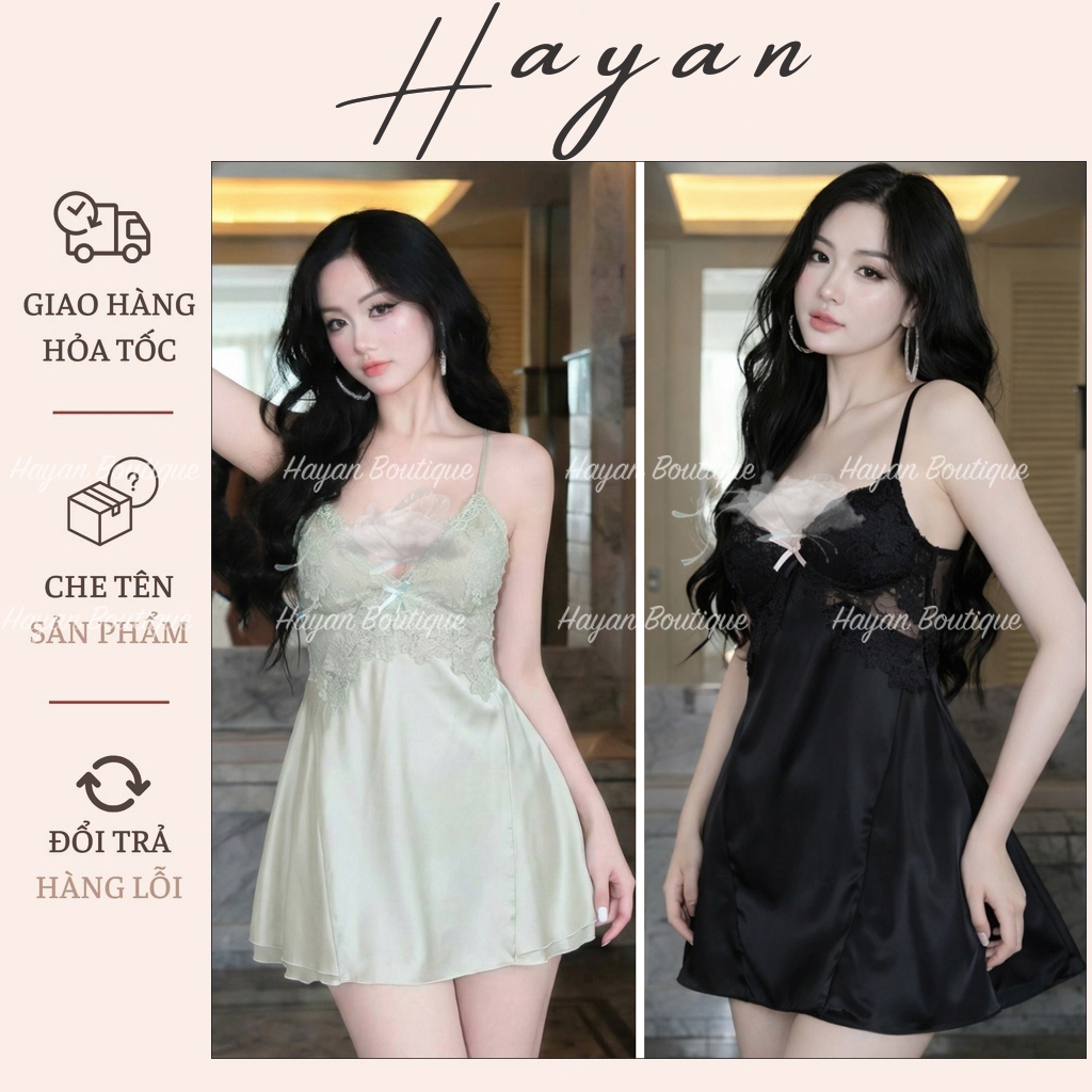 Váy Ngủ Ren Xoè Đệm Mút
