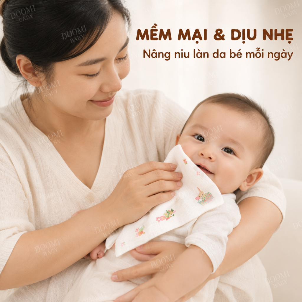 Khăn Sữa Muslin Doomi Baby