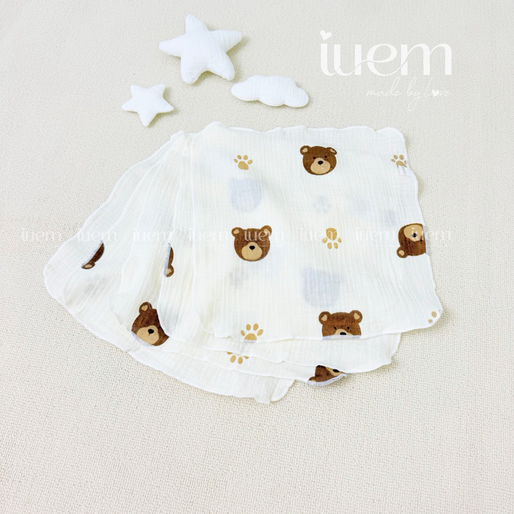 iuem Khăn Sữa Muslin 2 Lớp