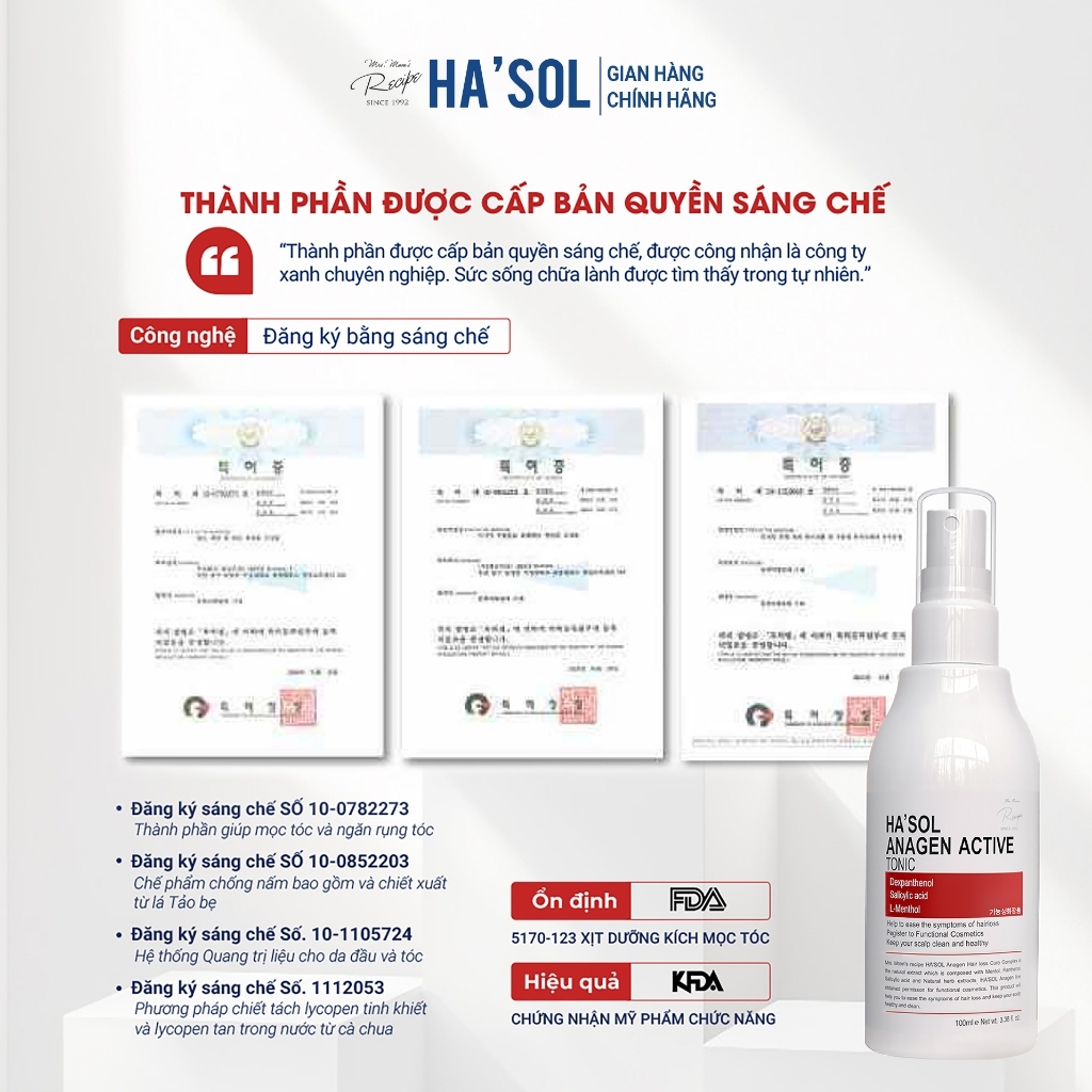 HA’SOL Anagen Active Tonic