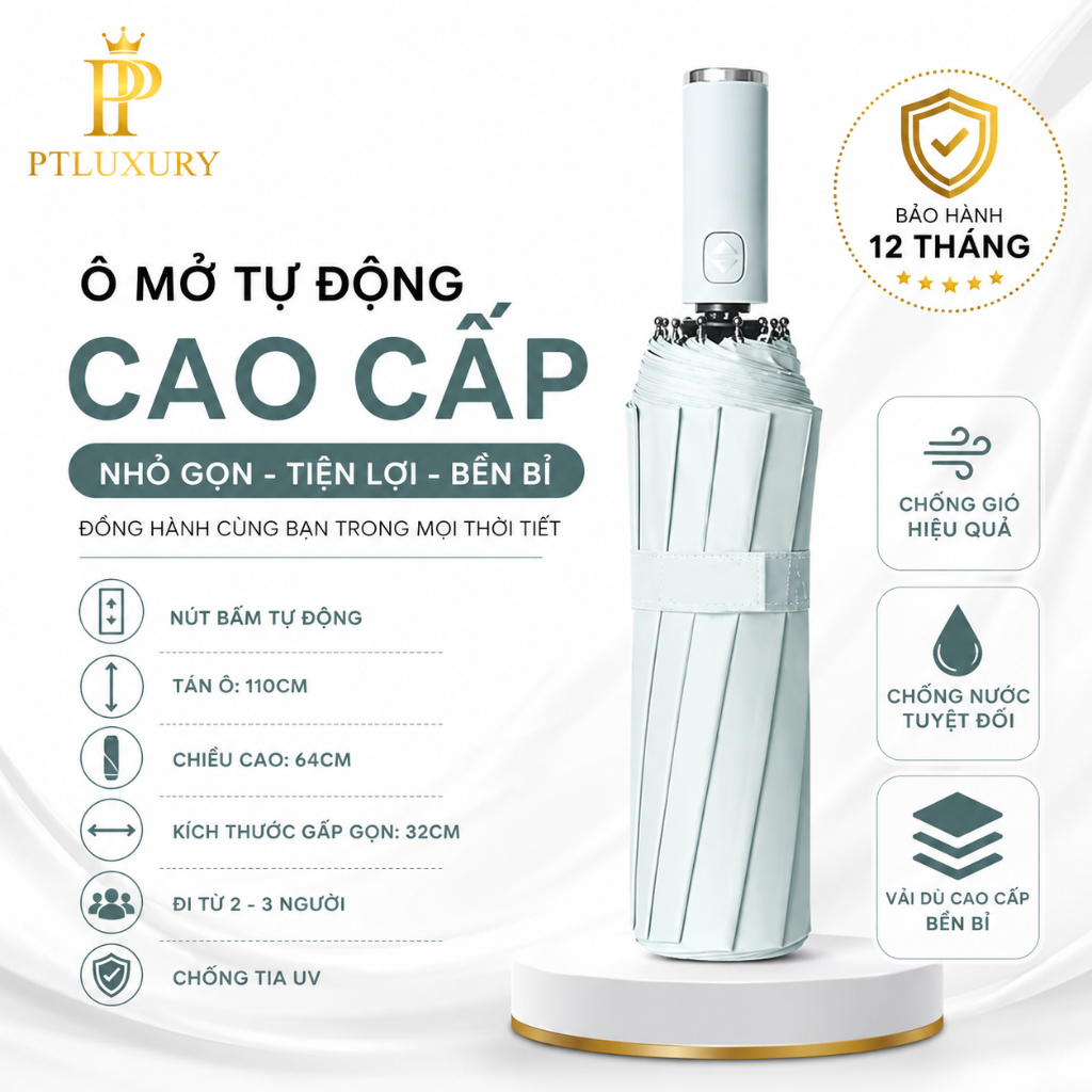 Ô Dù Tự Động PTLUXURY 10 Nan