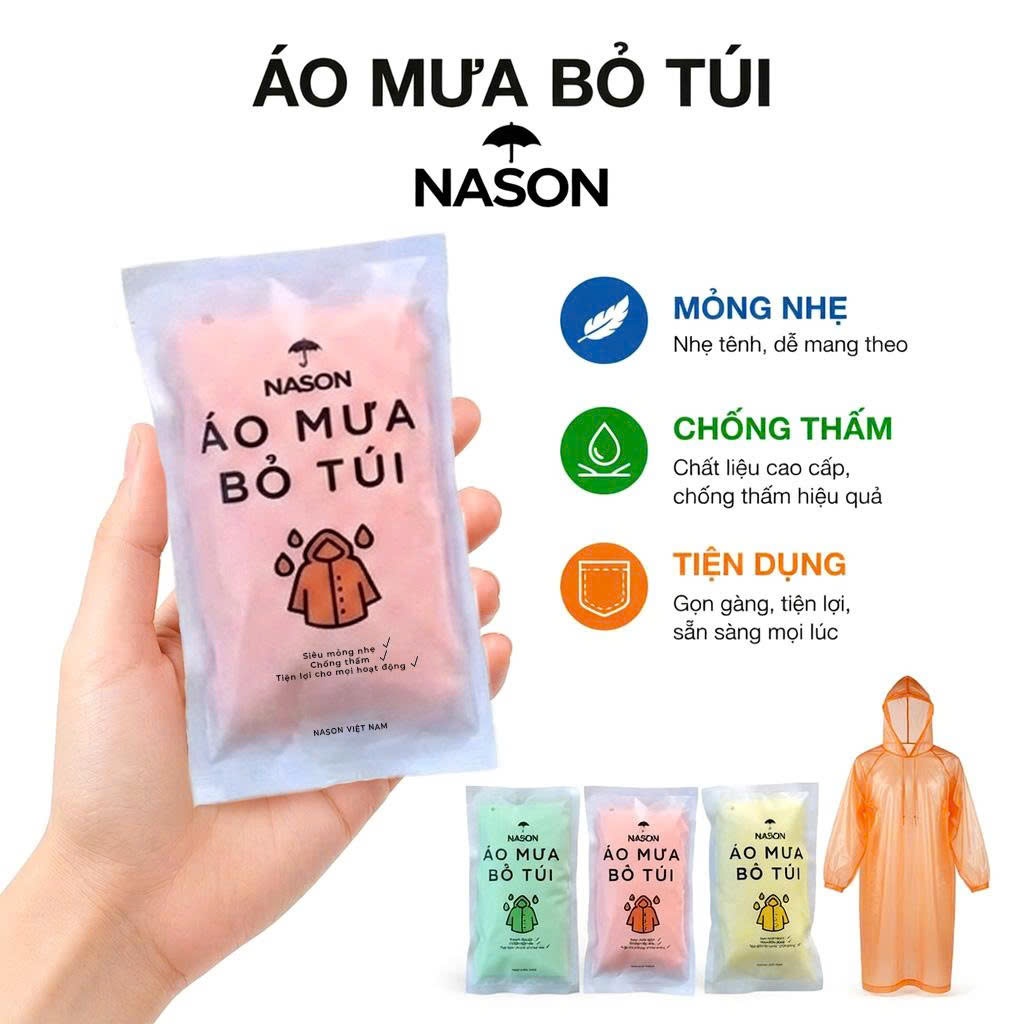 Áo Mưa Bỏ Túi Nason