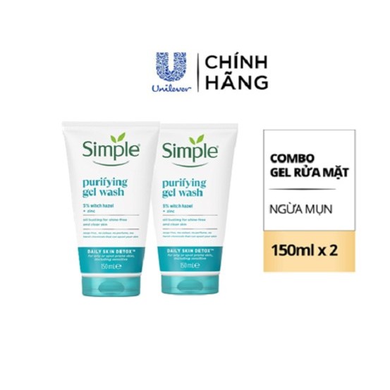 Combo Sữa Rửa Mặt Simple 150ml