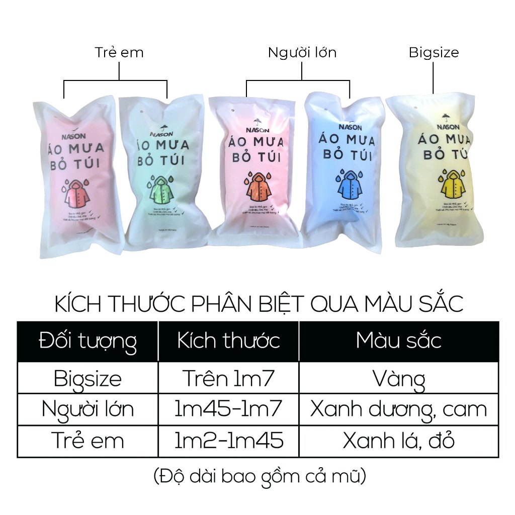 Áo Mưa Bỏ Túi Nason