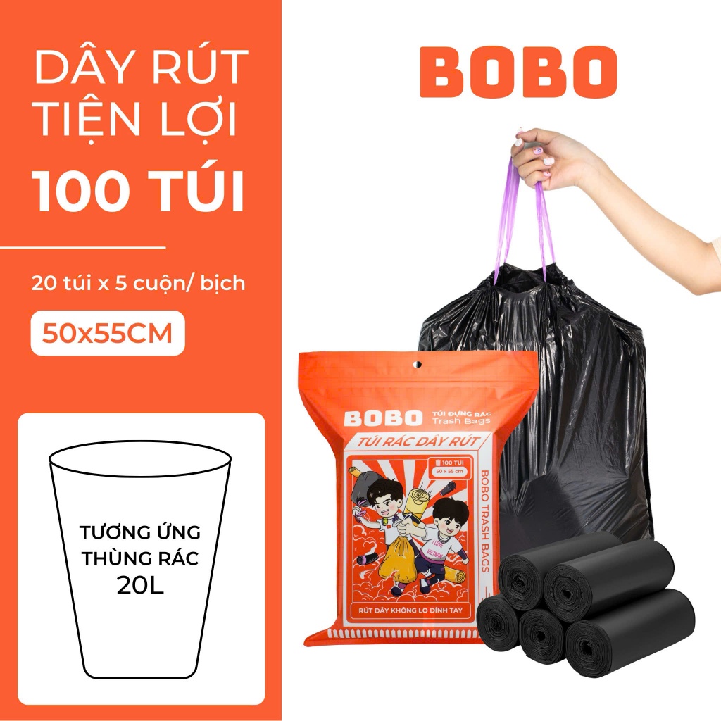 Túi rác dây rút BoBo