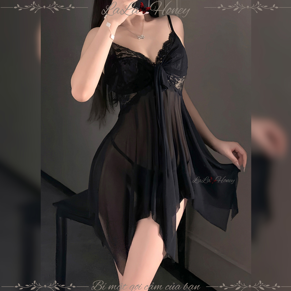 Váy Ngủ Ren Hai Dây LaLa Honey