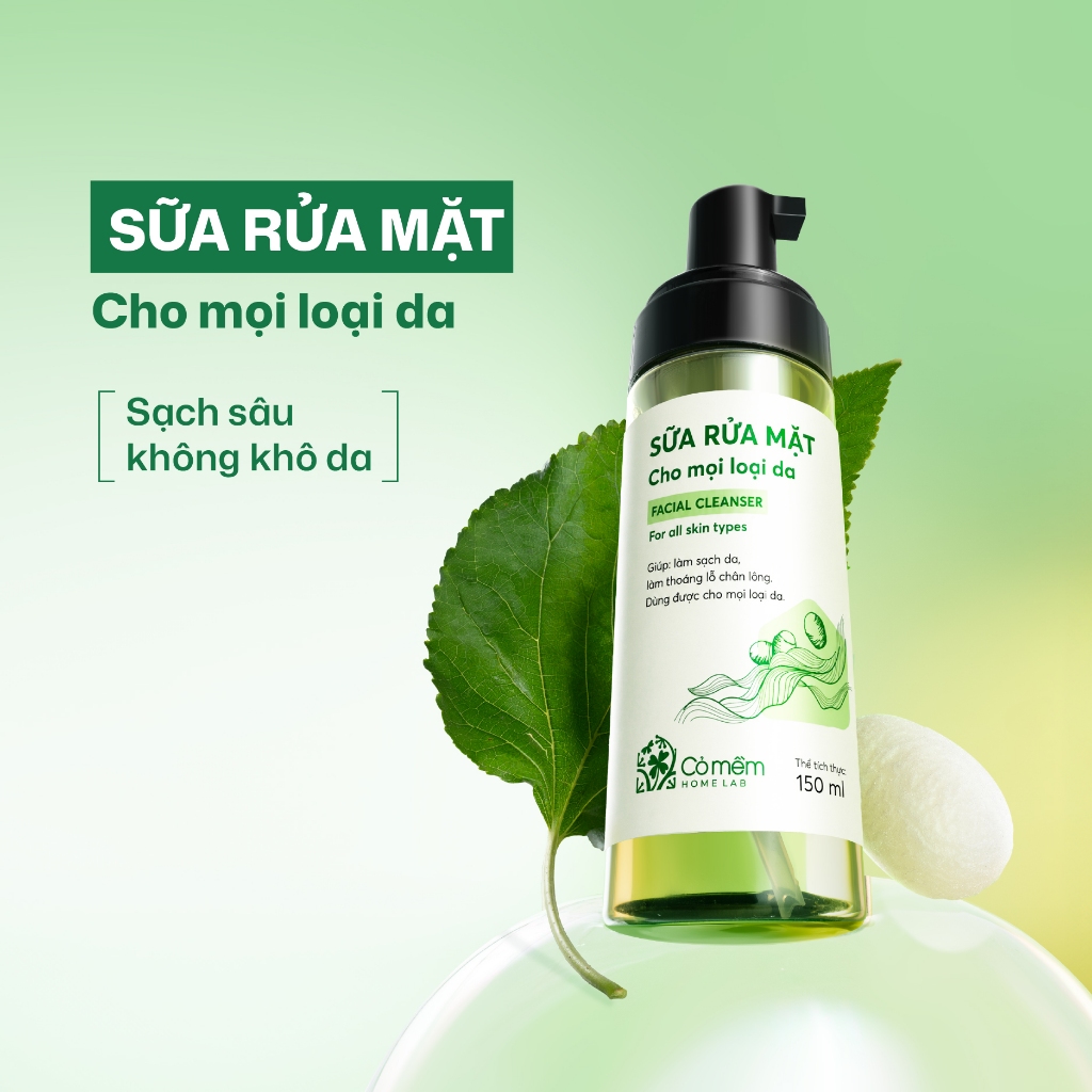 Sữa Rửa Mặt Tạo Bọt Cỏ Mềm
