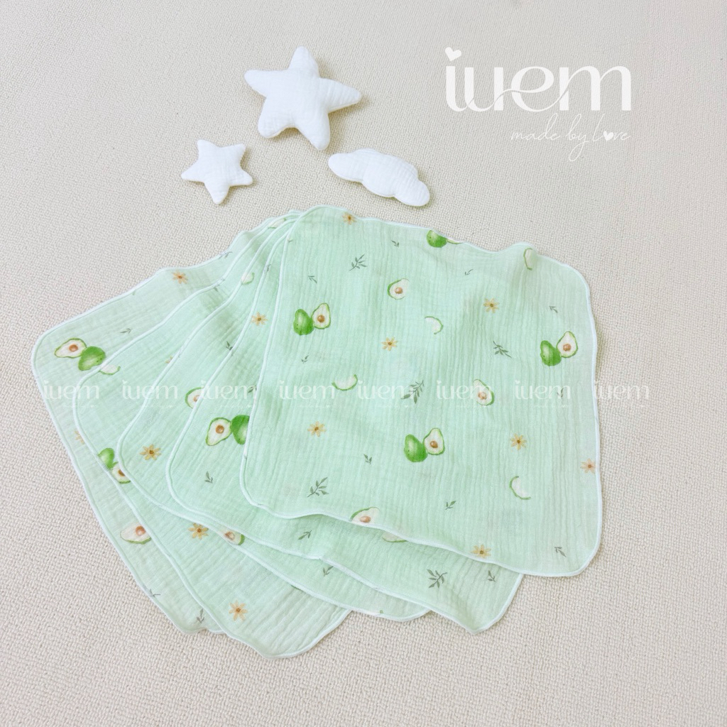iuem Khăn Sữa Muslin 2 Lớp