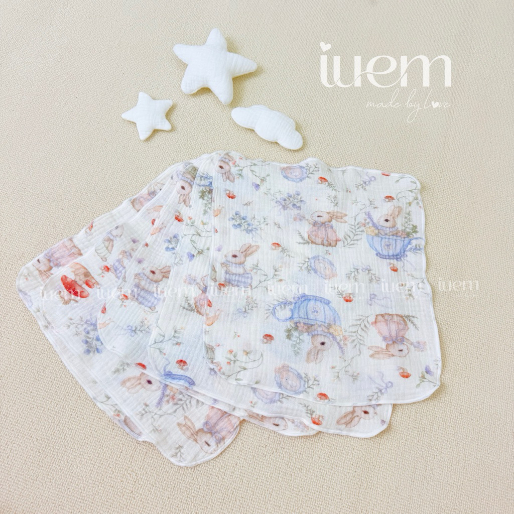 iuem Khăn Sữa Muslin 2 Lớp