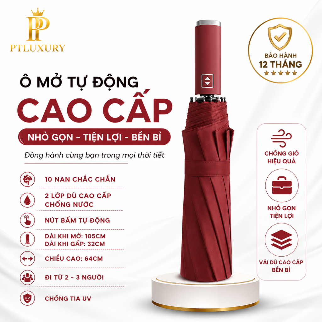 Ô Dù Tự Động PTLUXURY 10 Nan