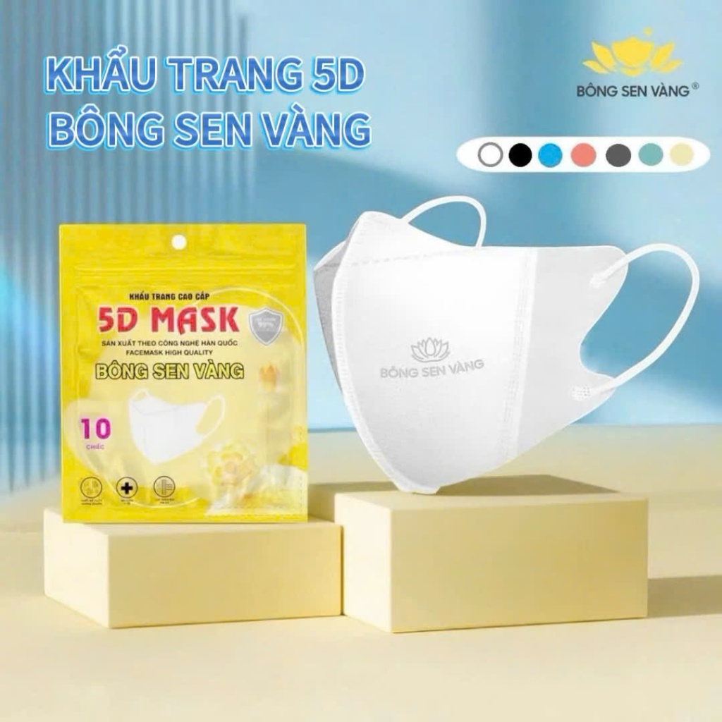 Khẩu Trang Bông Sen Vàng