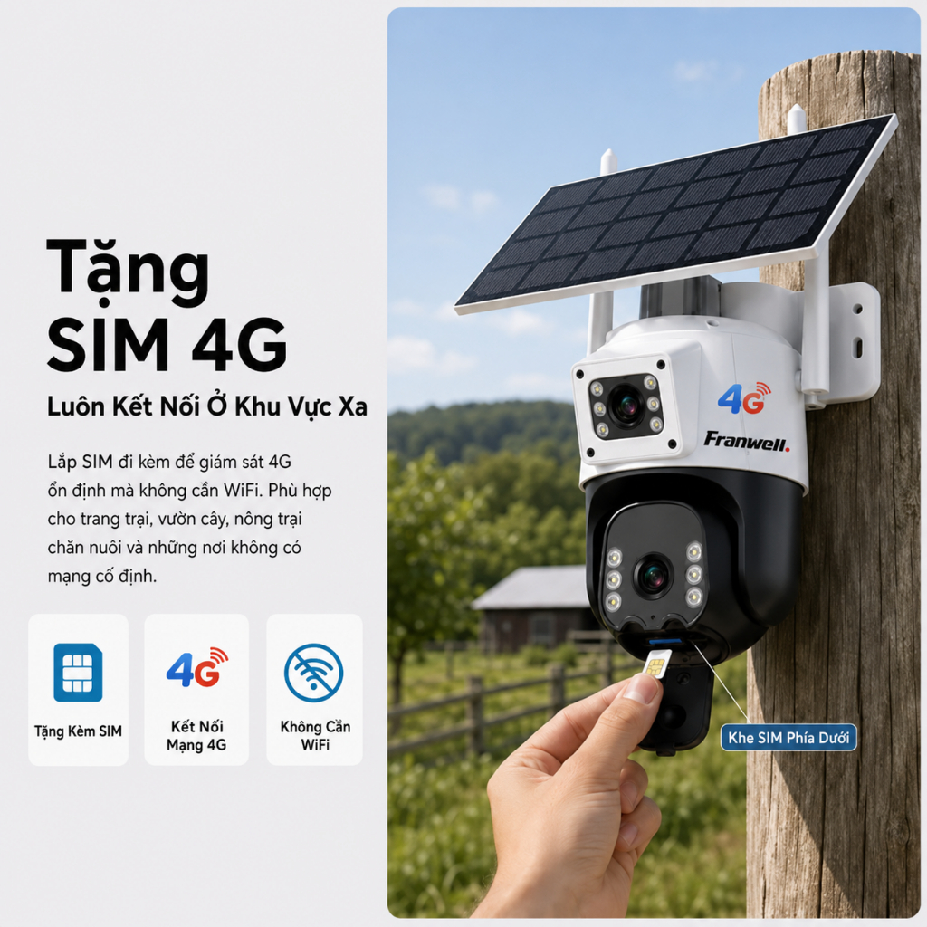 Camera 4G Franwell 8MP