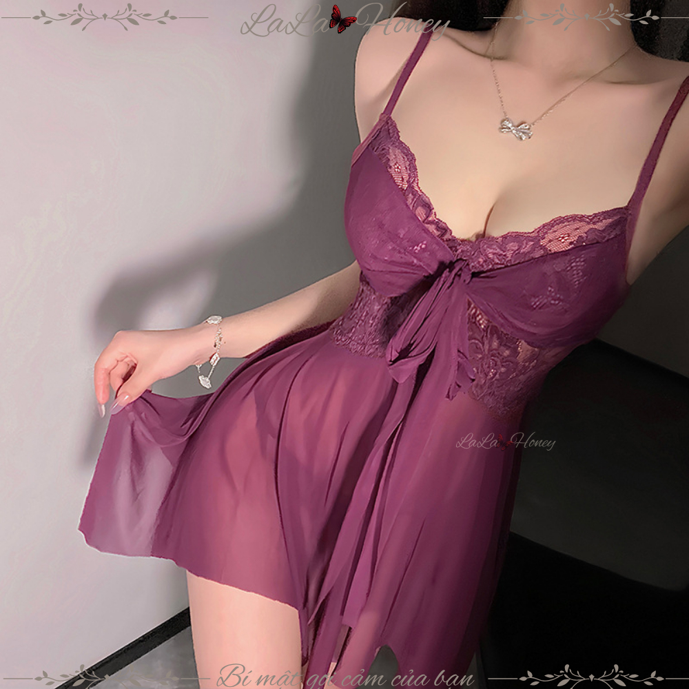 Váy Ngủ Ren Hai Dây LaLa Honey