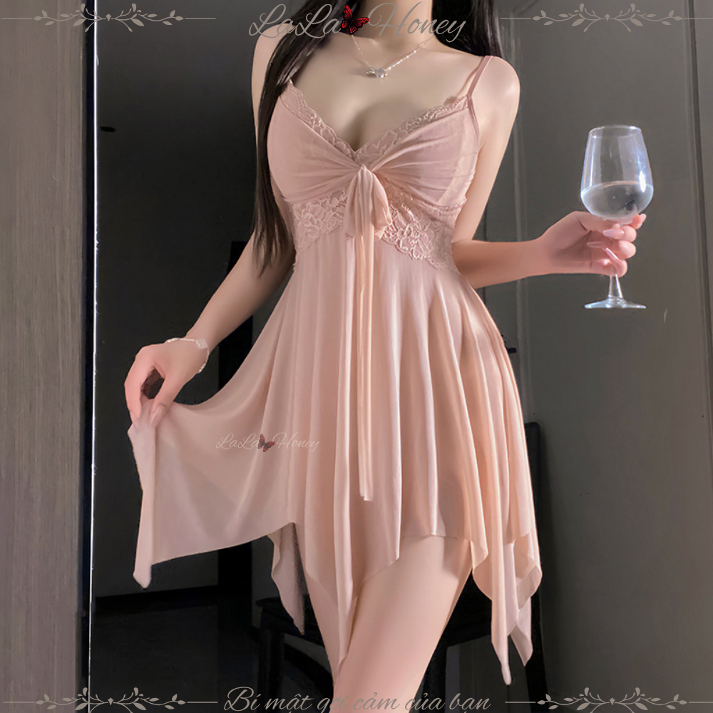Váy Ngủ Ren Hai Dây LaLa Honey