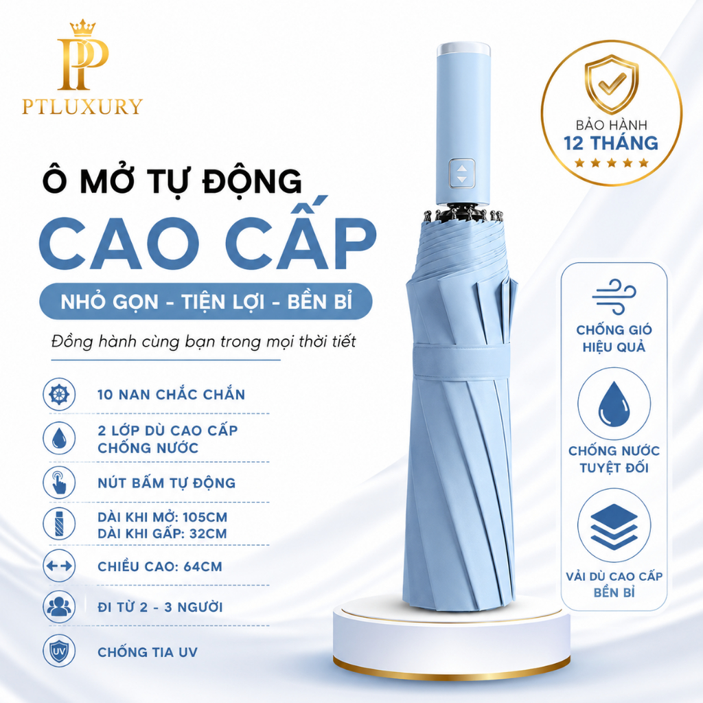 Ô Dù Tự Động PTLUXURY 10 Nan