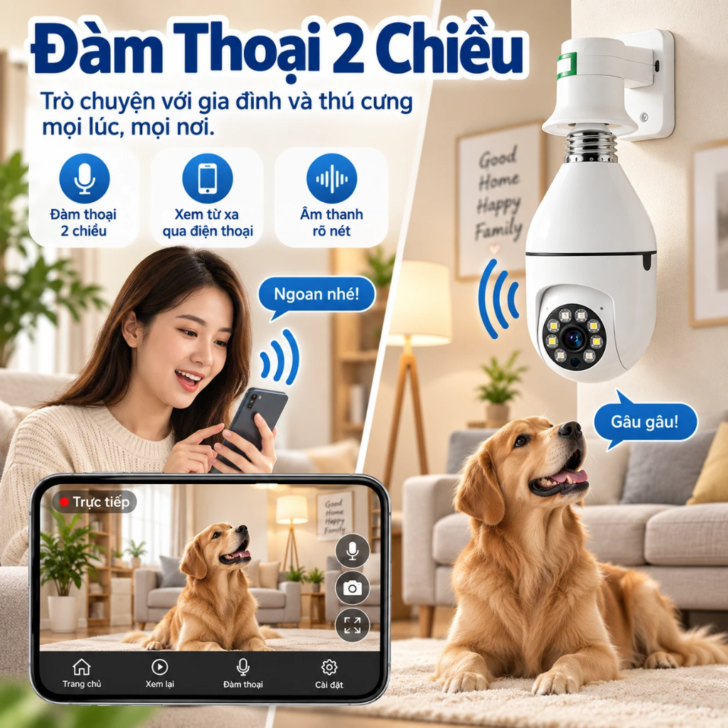 Camera Bóng Đèn V380