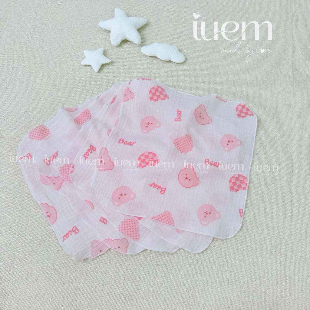 iuem Khăn Sữa Muslin 2 Lớp