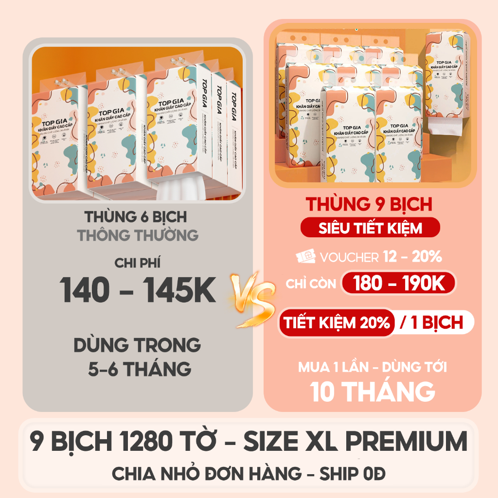 Giấy Rút Top Gia Đa Sắc