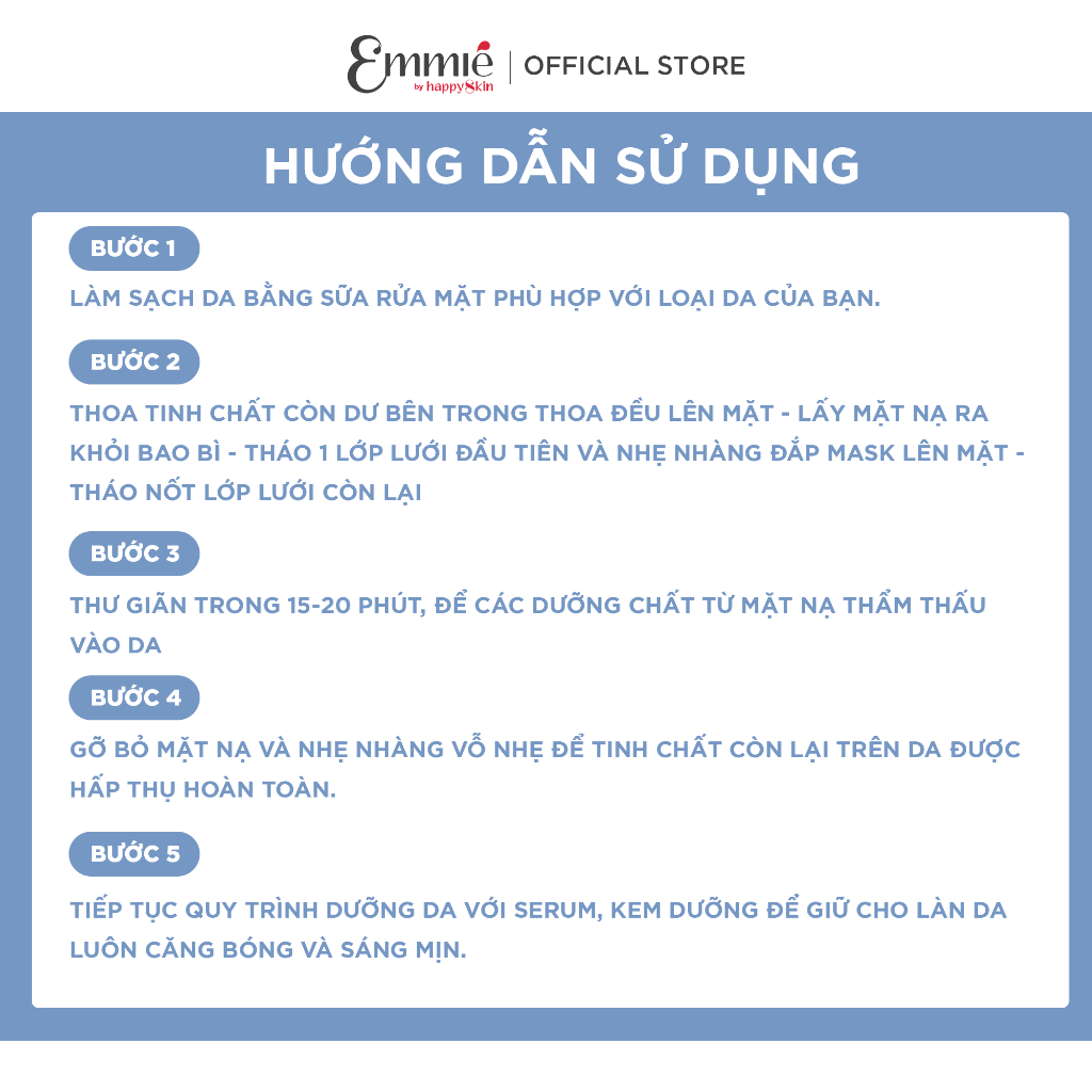 Mặt nạ phôi dừa Emmié B5 B3