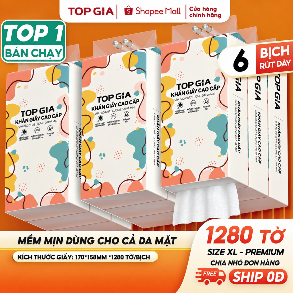 Giấy Rút Top Gia Đa Sắc
