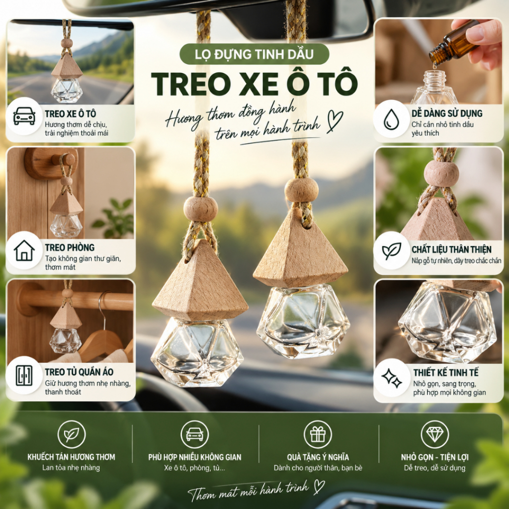 Lọ Tinh Dầu Treo 8ml