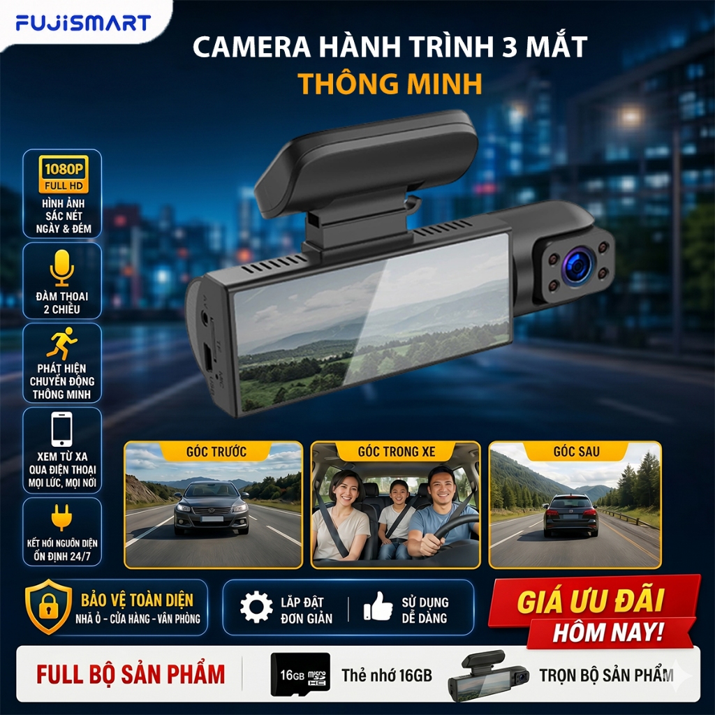 Cam Hành Trình Fuji WiFi