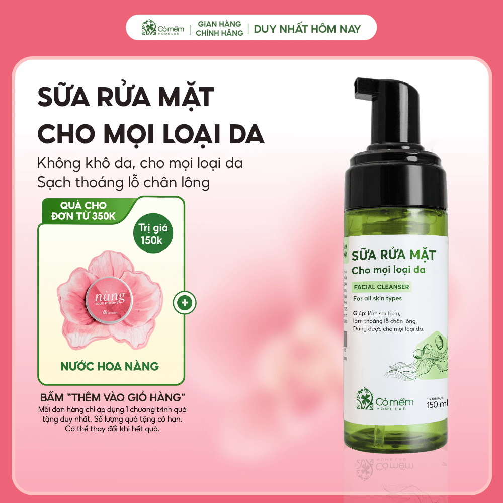 Sữa Rửa Mặt Tạo Bọt Cỏ Mềm