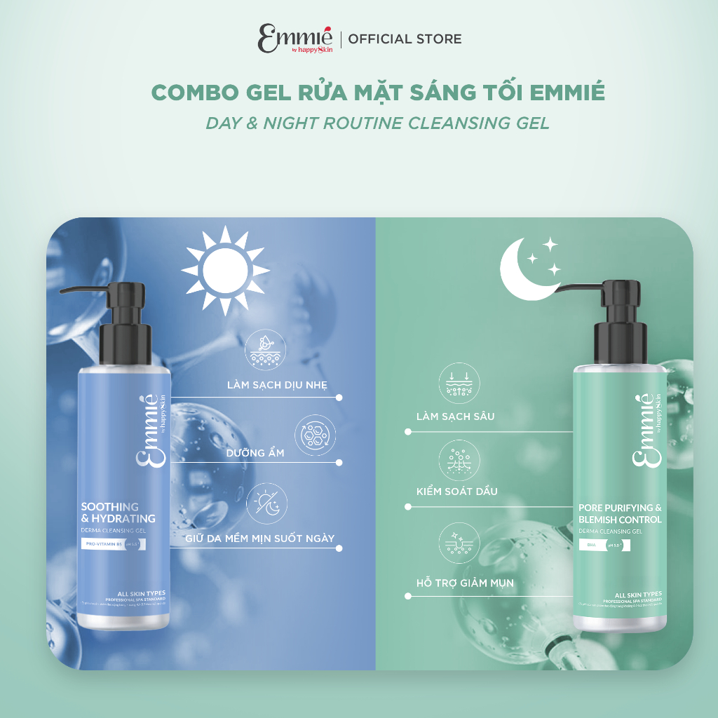 Emmié Combo Gel Rửa Mặt B5 & BHA