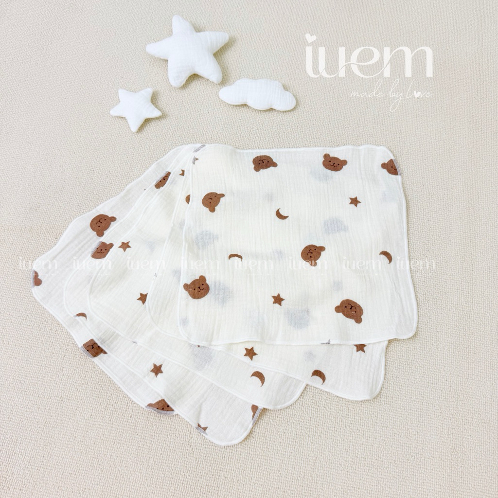 iuem Khăn Sữa Muslin 2 Lớp