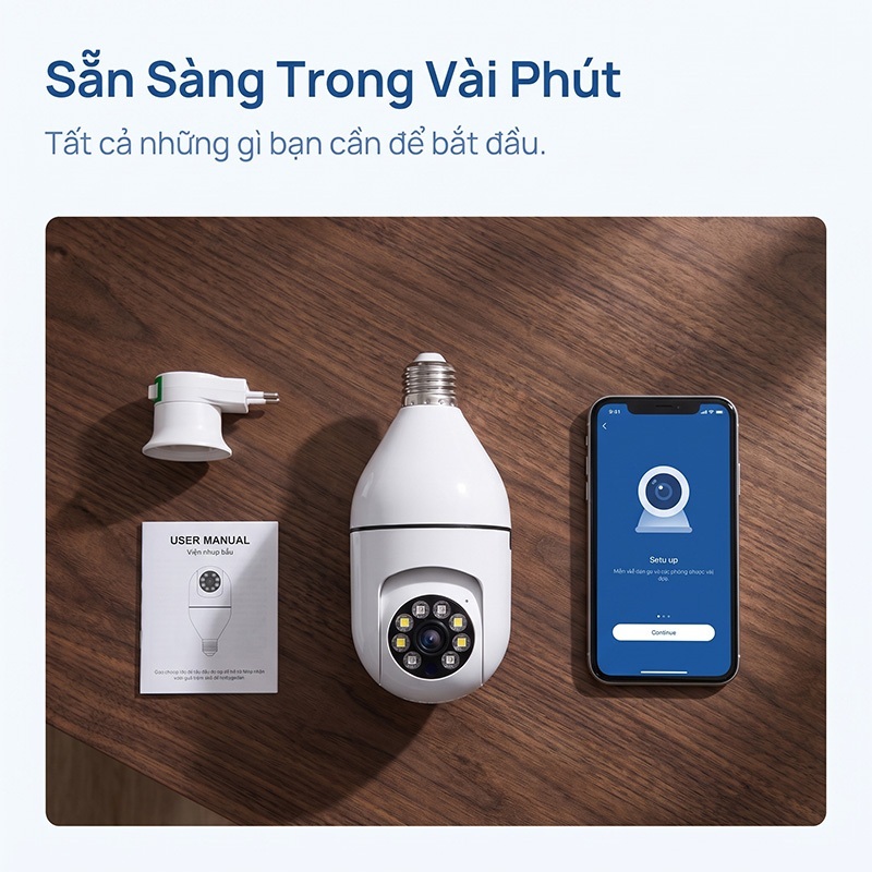 Camera Bóng Đèn V380