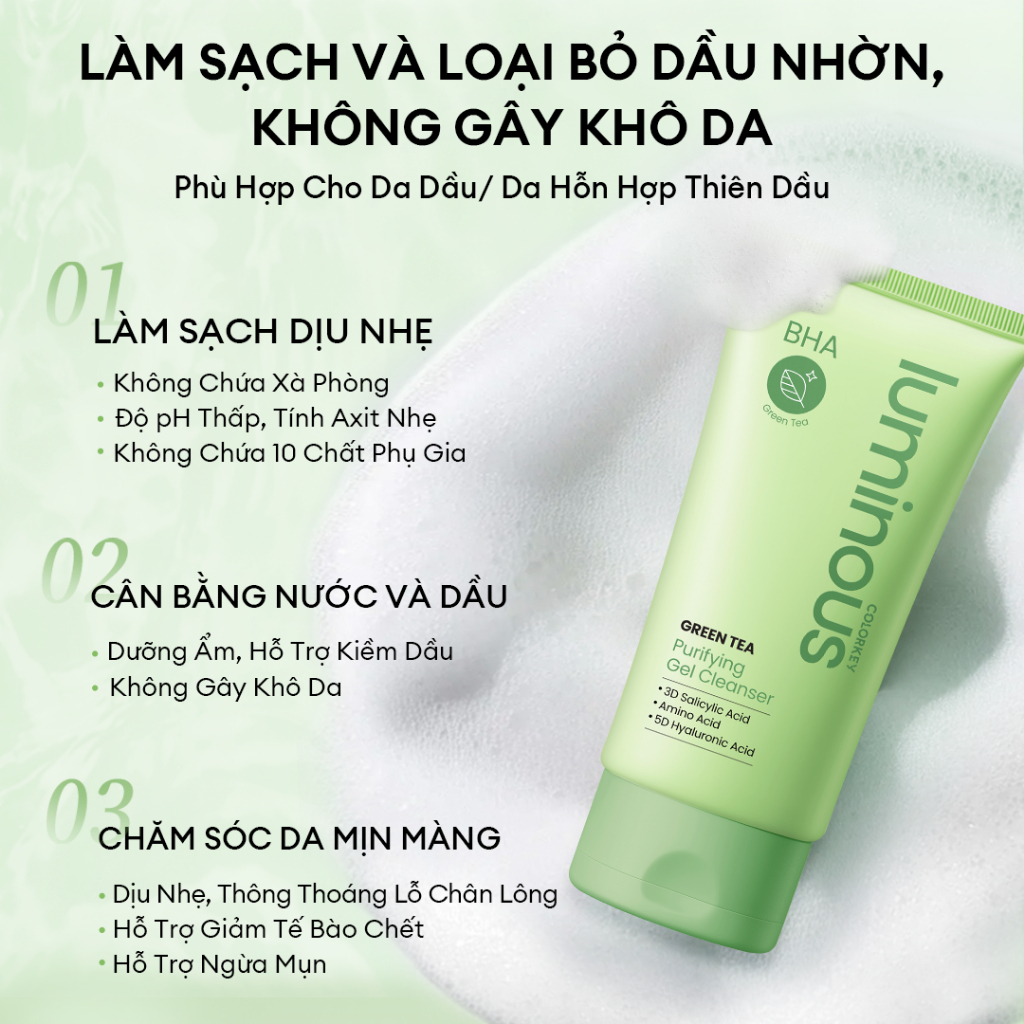 Sữa rửa mặt Colorkey Luminous