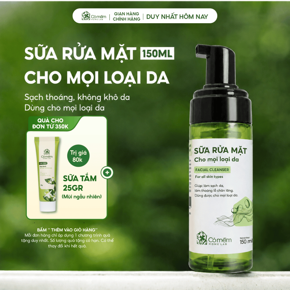 Sữa Rửa Mặt Tạo Bọt Cỏ Mềm