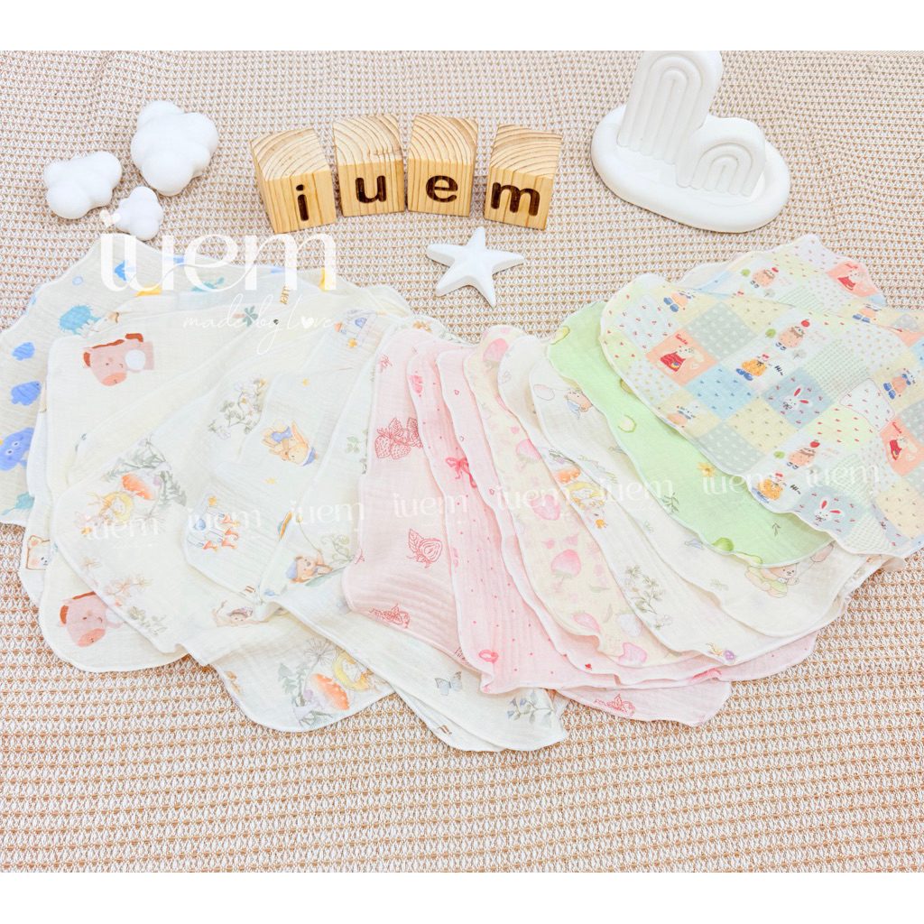iuem Khăn Sữa Muslin 2 Lớp