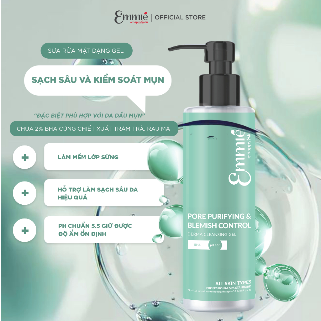 Emmié Combo Gel Rửa Mặt B5 & BHA