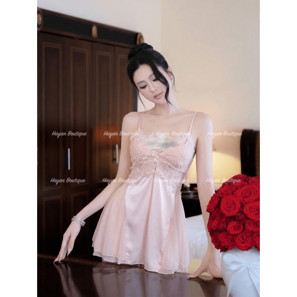 Váy Ngủ Ren Xoè Đệm Mút