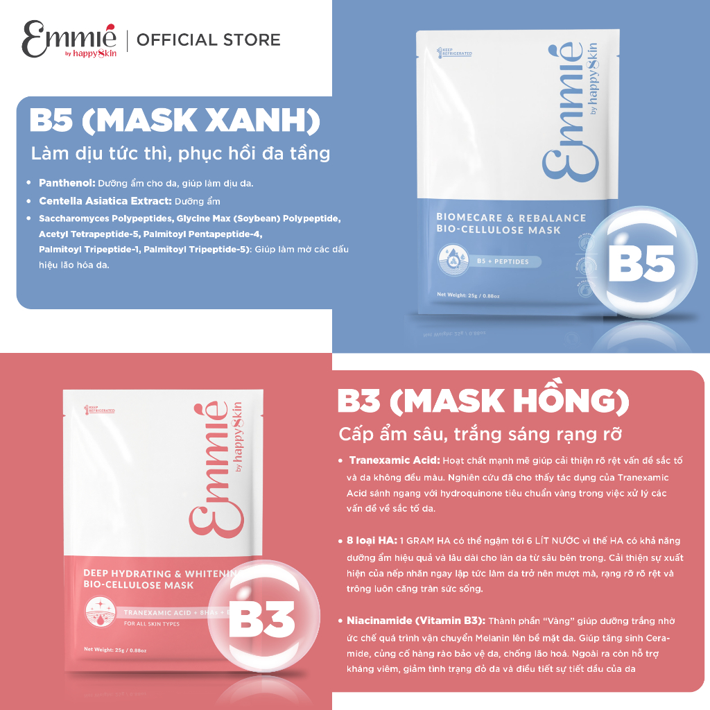 Mặt nạ phôi dừa Emmié B5 B3