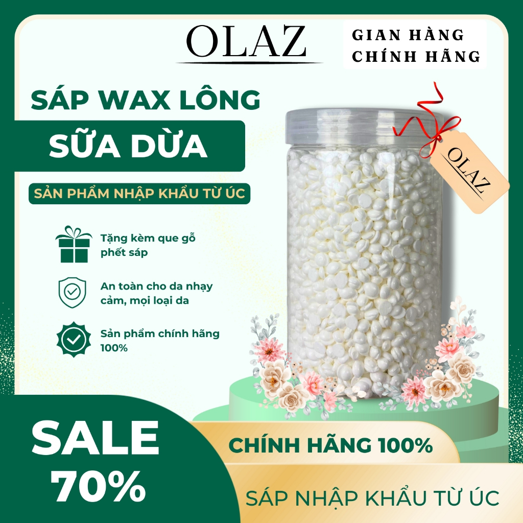 Sáp Wax Lông Sữa Dừa OLAZ