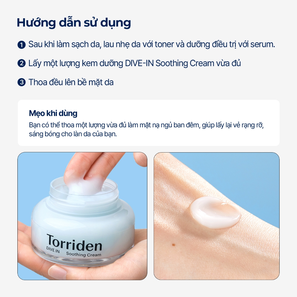 Torriden DIVE IN Soothing Cream