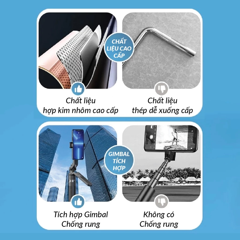 Gậy Selfie Tripod 4 Chân A14