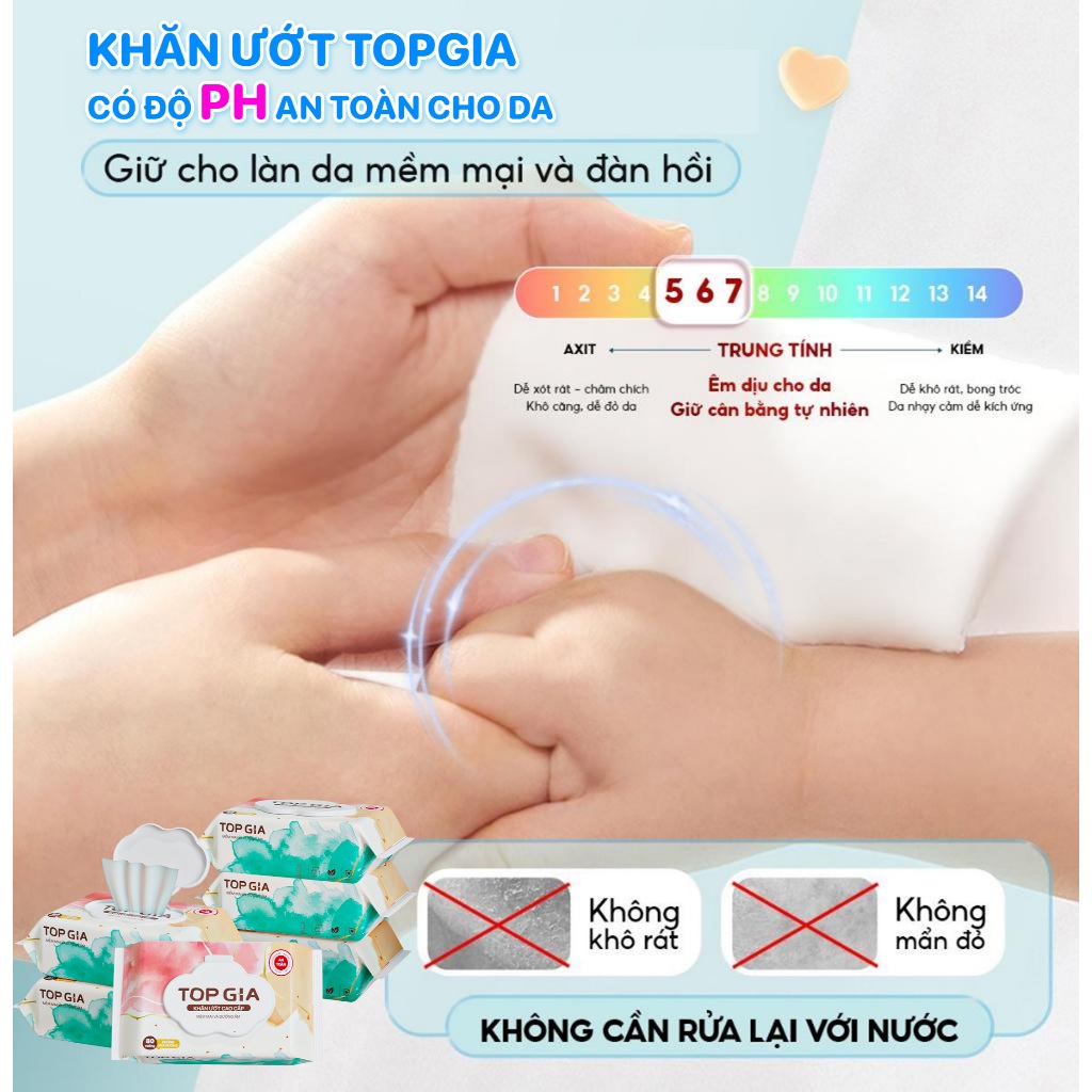Khăn ướt Topgia 80 tờ