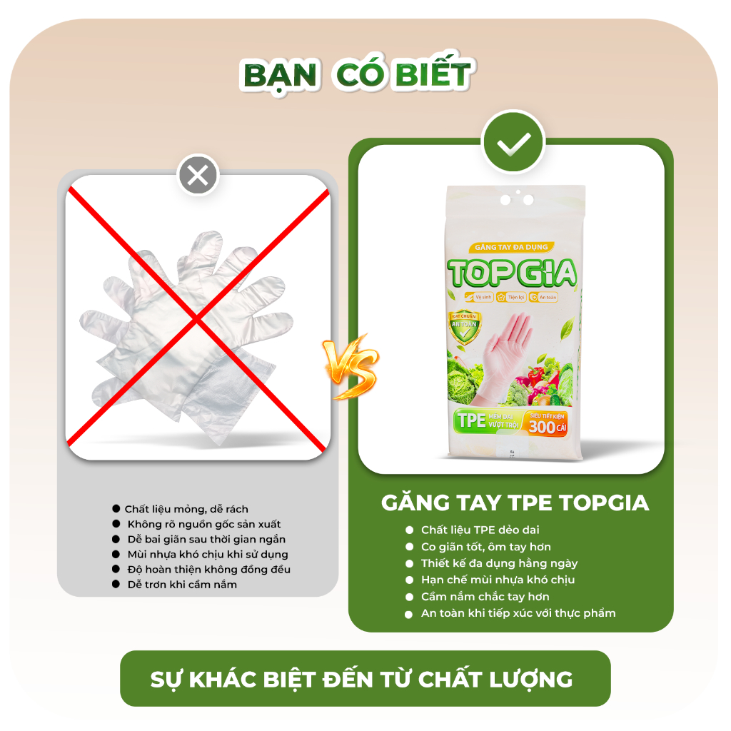 Găng tay TPE TOPGIA