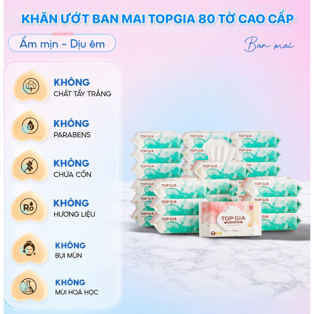 Khăn ướt Topgia 80 tờ
