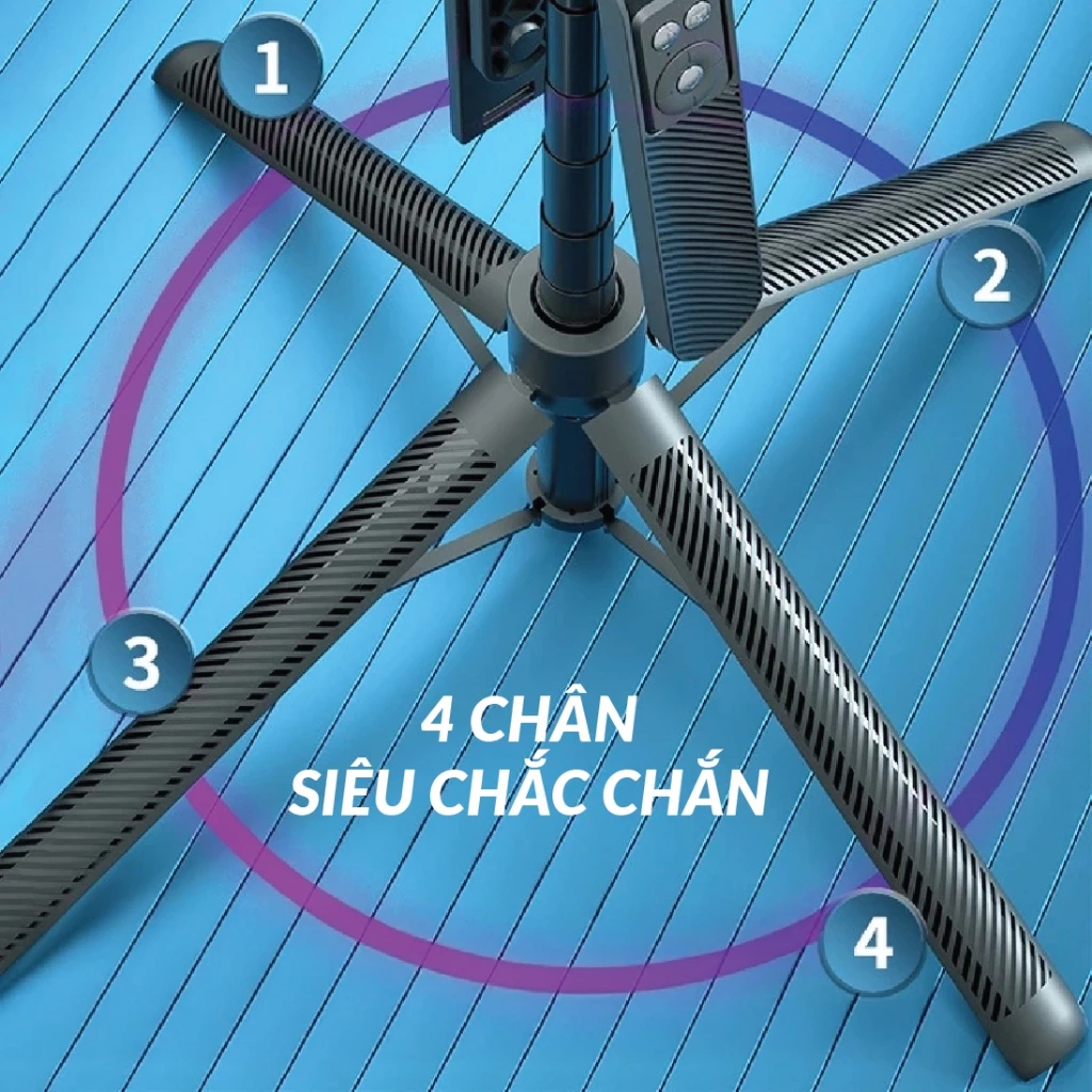 Gậy Selfie Tripod 4 Chân A14